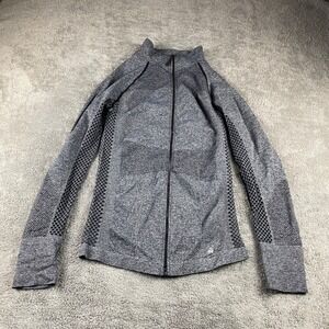 Soho Sport Athletic Jacket Zip Vented Lightweight Womens Small Gray Long Sleeve